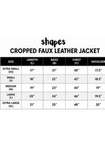 Black Cropped Faux Leather Jacket